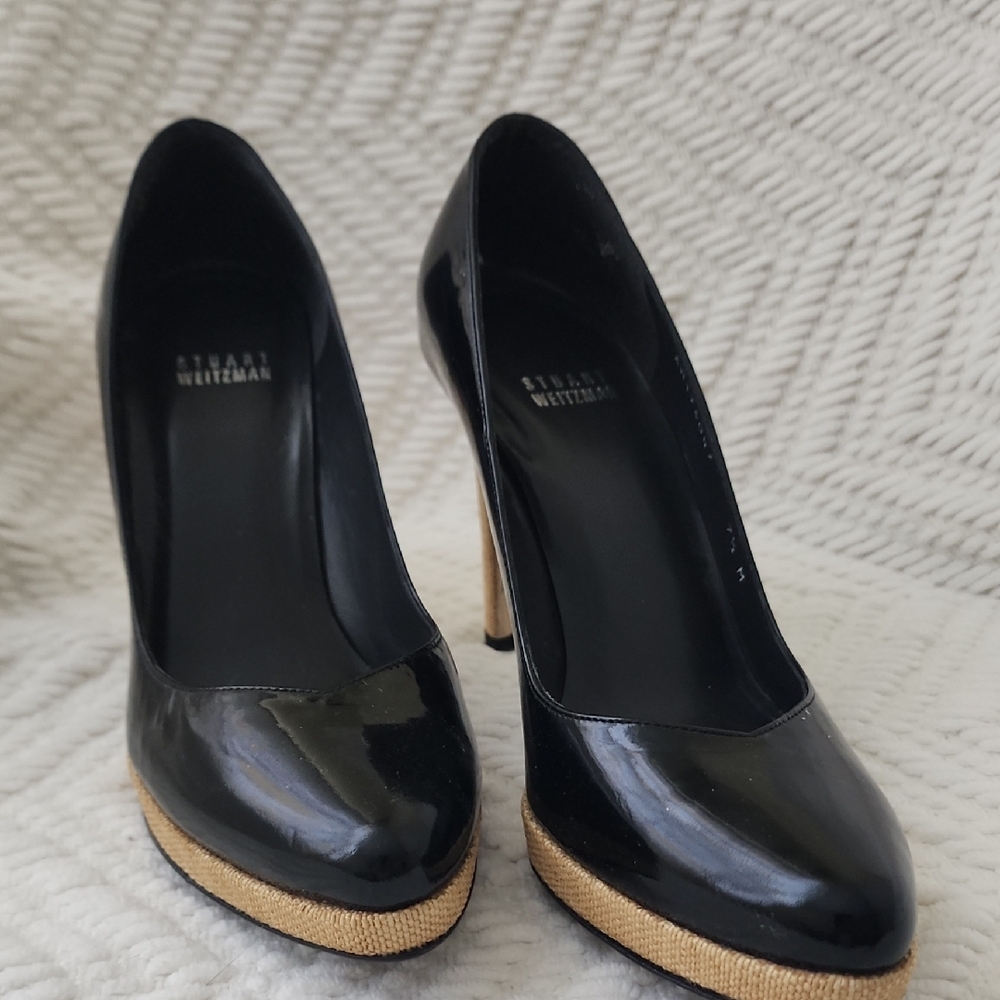 Stuart Weitzman Black and Tan High Heels